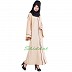 Muslim dress- cream colour front open abaya  Muslim dress- cream colour front open abaya